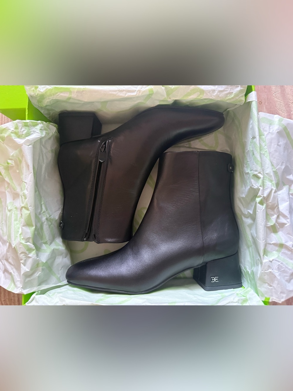 Sam Edelman Paige 2 Black Leather Ankle Boots size 6.5